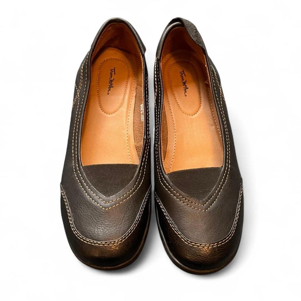 Thom McAn Women's 9 Zala Black Leather Upper Loafers Flat Neutral Comfort Shoes